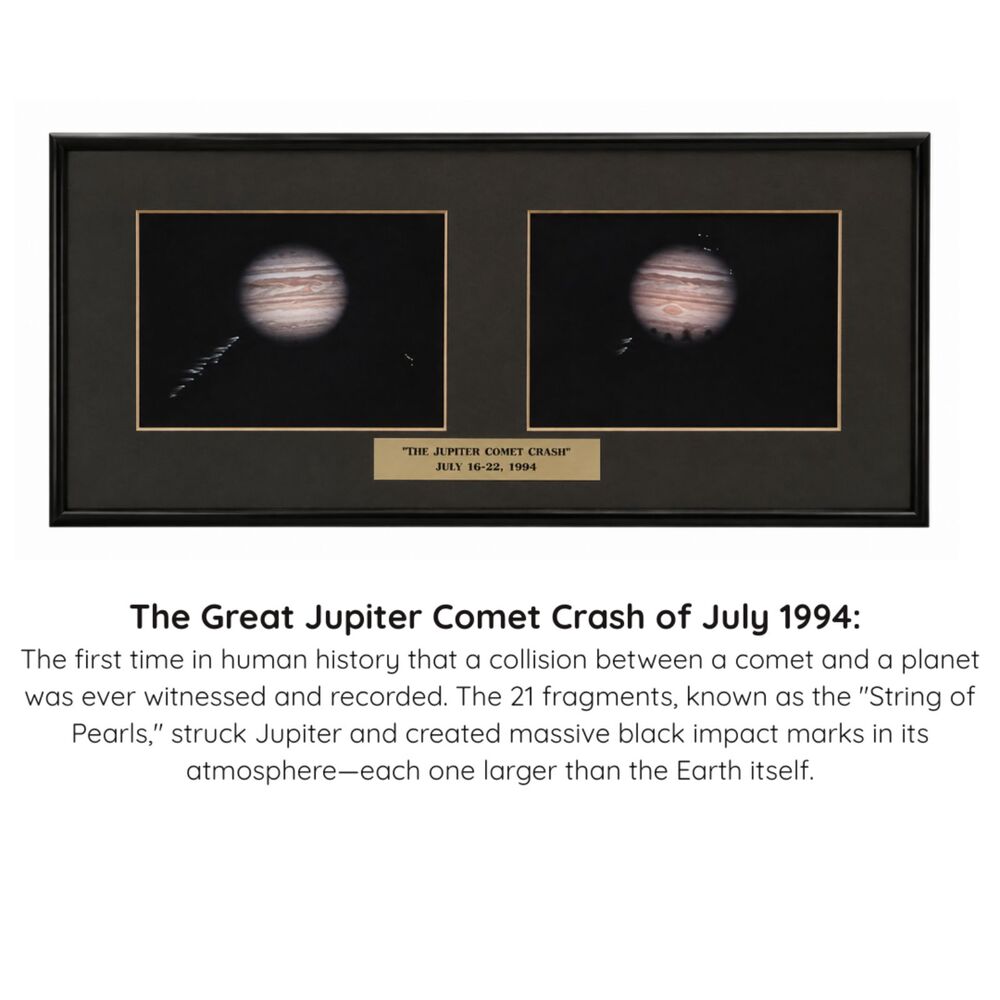 The Great Jupiter Comet Crash Framed Display Shoemaker-Levy 9 Jupiter July 1994